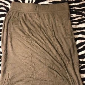 army green skirt